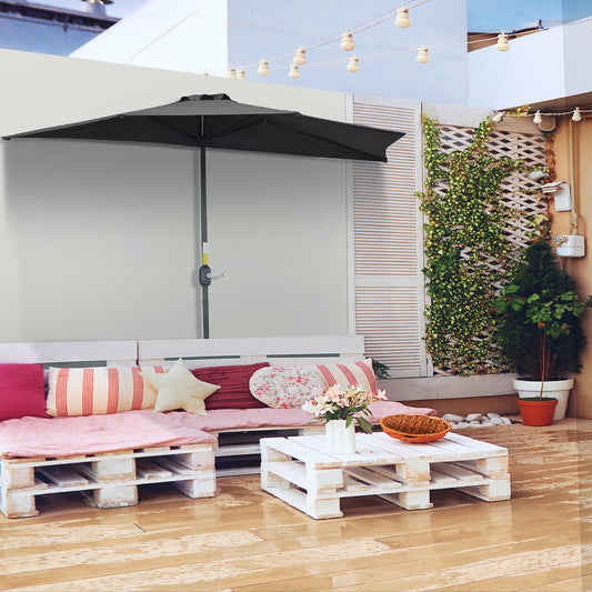 outsunny-2-7m-balcony-half-parasol-5-steel-ribs-construction-garden-outdoor-umbrella-black