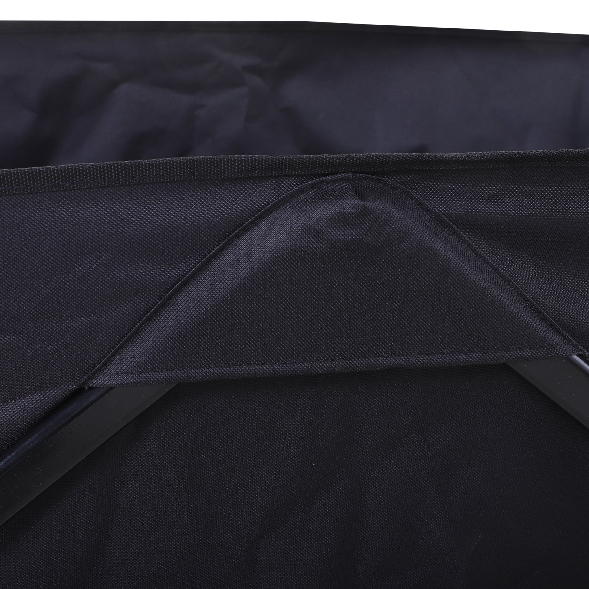 outsunny-outdoor-folding-garden-trolley-on-wheels-capming-cargo-wagon-cart-trailer-w-handle-wheels-for-beach-garden-black