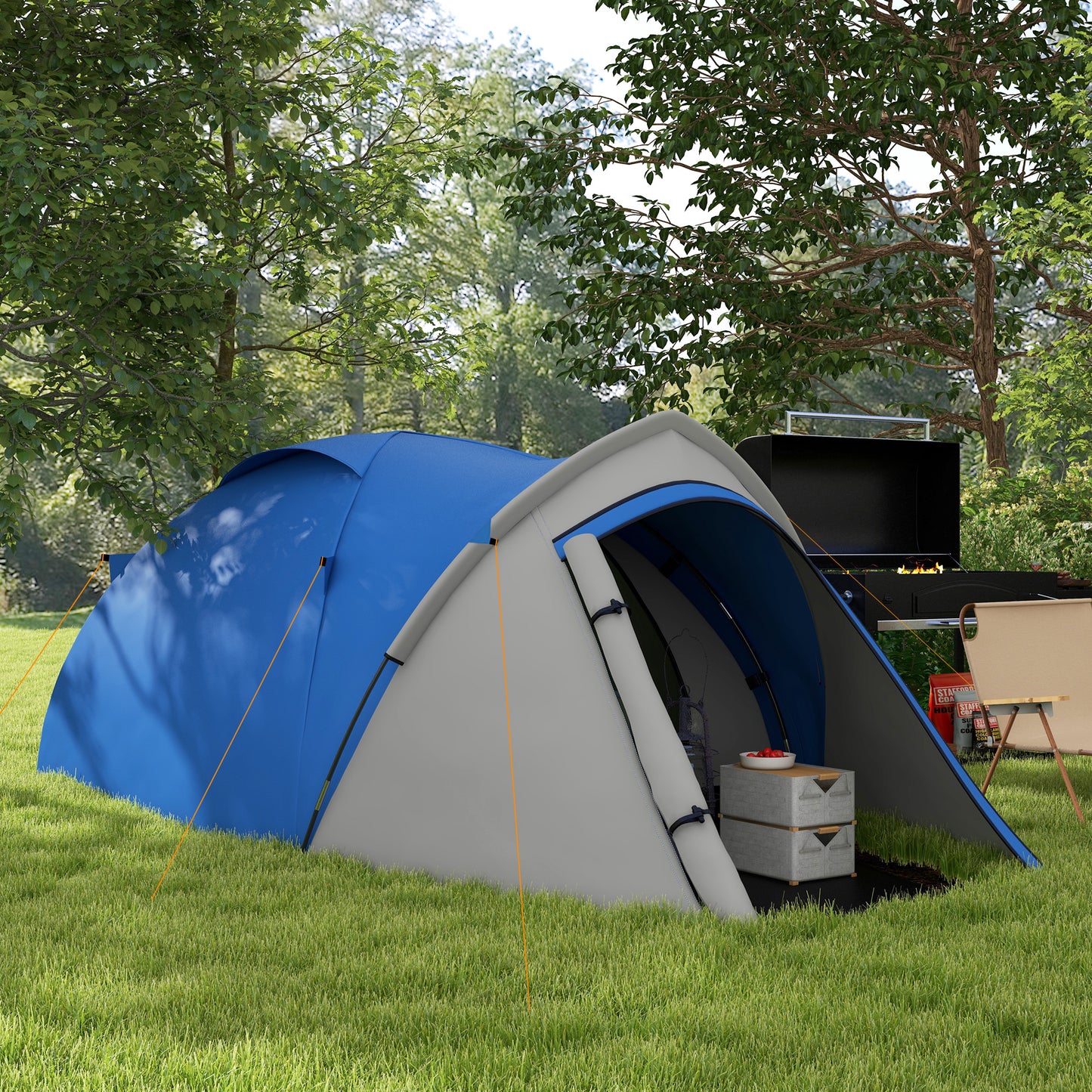 outsunny-dome-tent-for-2-person-camping-tent-with-large-windows-waterproof-blue-and-grey