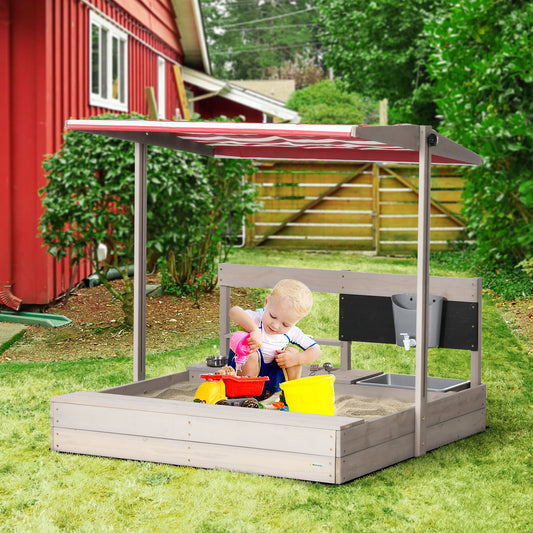 outsunny-kids-wooden-sandbox-w-canopy-kitchen-toys-seat-storage-for-3-7-years-old-outdoor-play