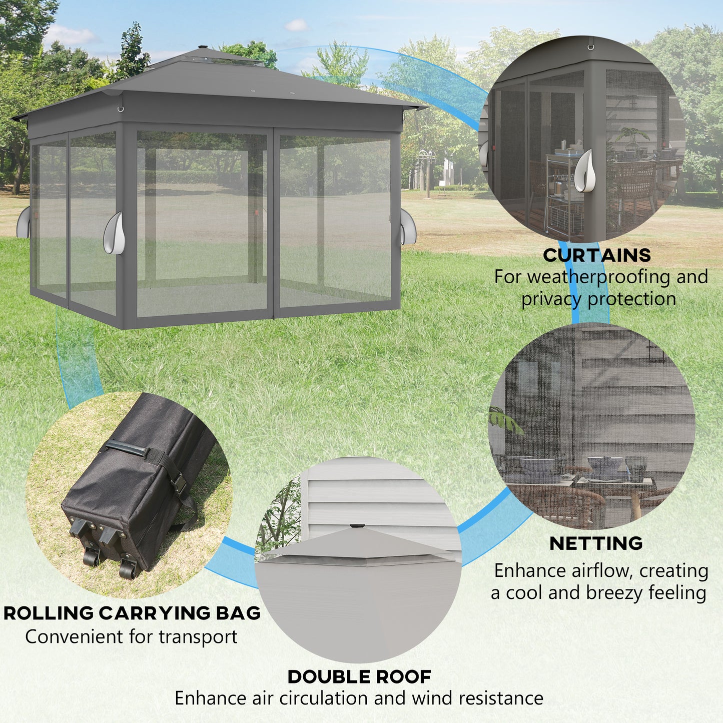 outsunny-3-x-3m-pop-up-gazebo-party-tent-with-solar-powered-led-lights-adjustable-event-shelter-with-curtain-netting-grey