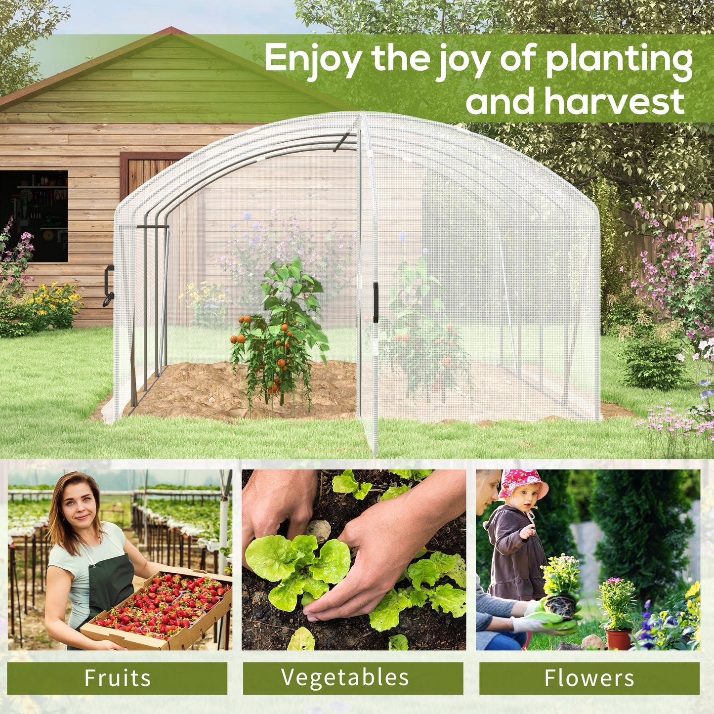 outsunny-polytunnel-greenhouse-walk-in-grow-house-with-uv-resistant-pe-cover-door-galvanised-steel-frame-4-x-3-x-2m-white
