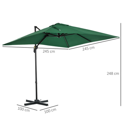 outsunnysquare-outdoor-umbrella-parasol-w-360-rotation-245lx245wx248h-cm-green