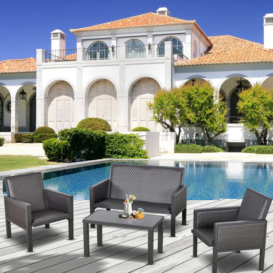 outsunny-4-seater-aluminum-pe-rattan-wicker-sofa-set-outdoor-conservatory-furniture-lawn-patio-coffee-table-deep-grey