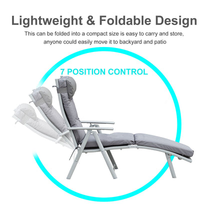 outsunny-outdoor-patio-sun-lounger-garden-texteline-foldable-reclining-chair-pillow-adjustable-recliner-with-cushion-grey
