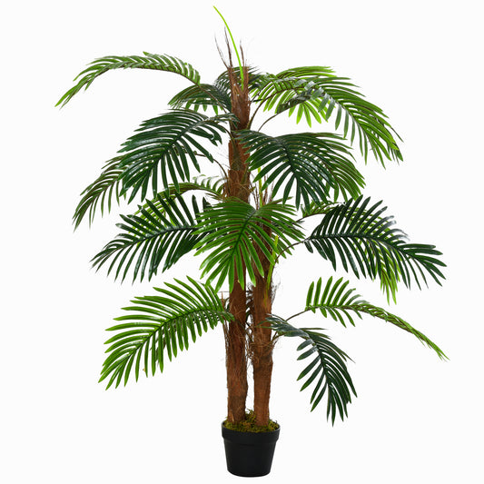 outsunny-120cm-4ft-artificial-palm-tree-decorative-plant-w-19-leaves-nursery-pot-fake-plastic-indoor-outdoor-greenery-home-office-decor