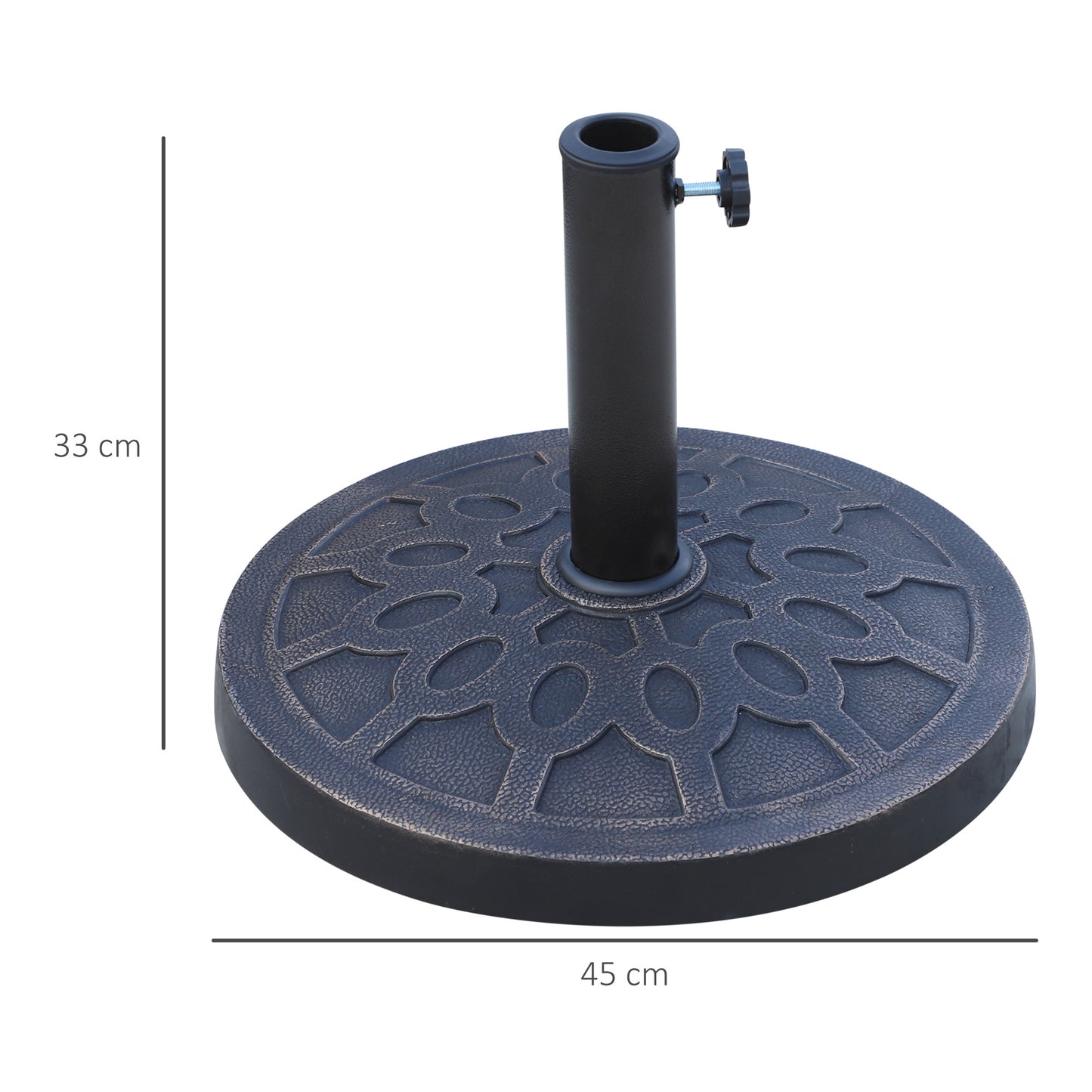outsunny-13kg-resin-umbrella-stand-holder-garden-parasol-base-for-38mm-or-48mm-outdoor-umbrella-poles-bronze-tone