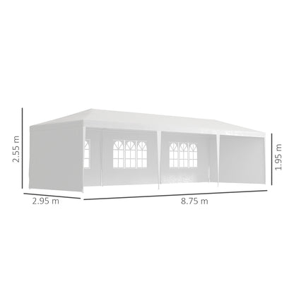 outsunny-9-x-3m-garden-gazebo-marquee-party-wedding-tent-canopy-white