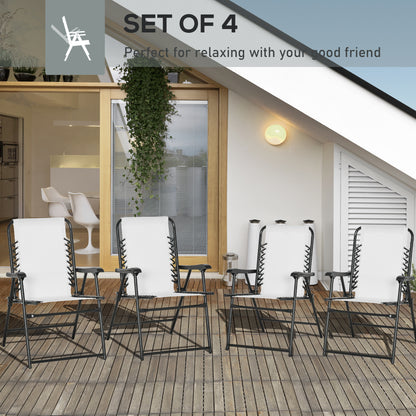 outsunny-pieces-patio-folding-chair-set-outdoor-portable-loungers-for-camping-pool-beach-deck-lawn-chairs-with-armrest-steel-frame-cream-white