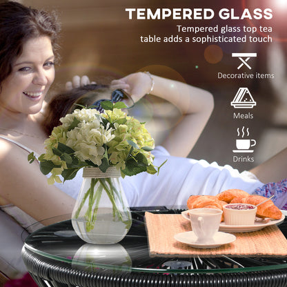 outsunny-round-end-table-rattan-side-table-hollow-drum-design-coffee-table-w-glass-tabletop-for-patio-garden-balcony-black