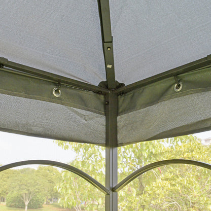 outsunny-3mx3m-garden-gazebo-double-top-outdoor-canopy-patio-event-party-wedding-tent-backyard-sun-shade-with-mesh-curtain-grey
