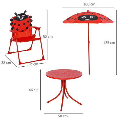 outsunny-kids-folding-picnic-table-and-chairs-set-ladybug-pattern-outdoor-w-parasol