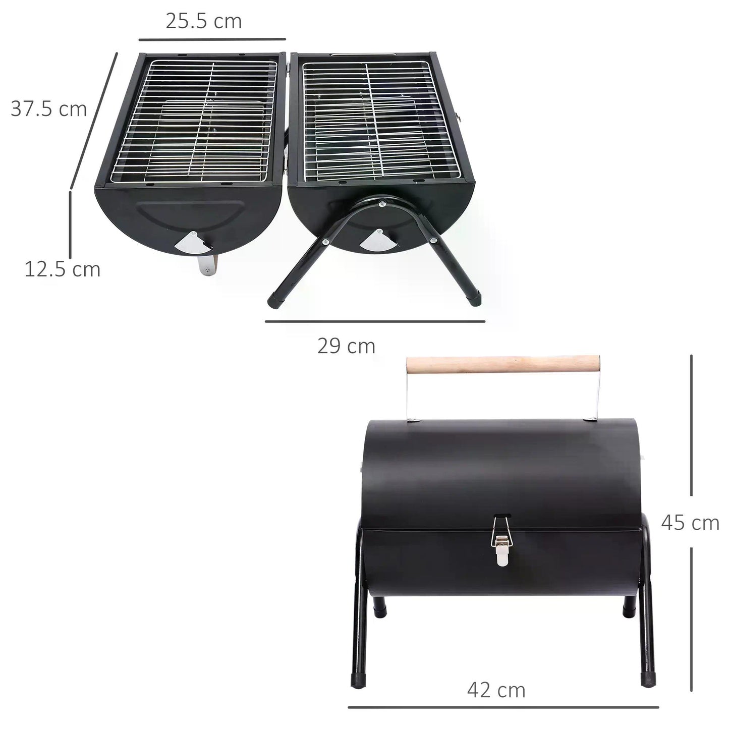 outsunny-charcoal-grill-portable-folding-charcoal-bbq-grill-outdoor-tabletop-barbecue-grill