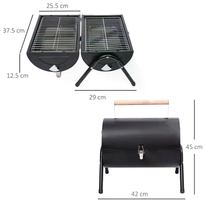 outsunny-charcoal-grill-portable-folding-charcoal-bbq-grill-outdoor-tabletop-barbecue-grill