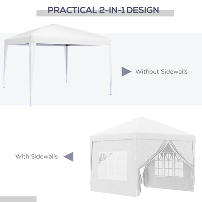 outsunny-3-x-3m-pop-up-gazebo-wedding-party-canopy-tent-marquee-with-carry-bag-and-windows-white