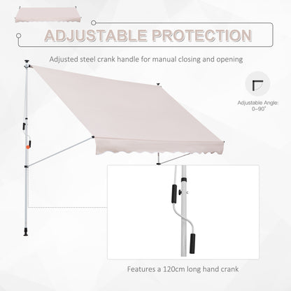 outsunny-3x1-5m-garden-patio-manual-awning-canopy-sun-shade-shelter-retractable-adjustable-aluminium-frame-beige