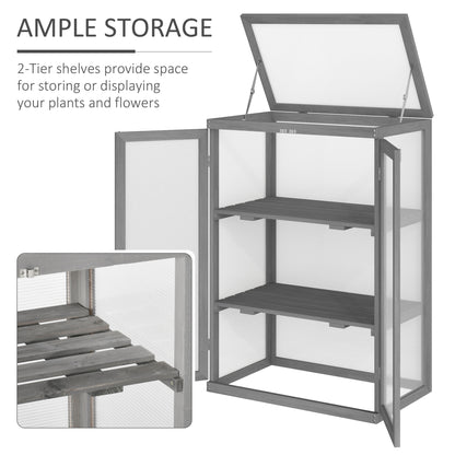 outsunny-3-tier-wooden-cold-frame-greenhouse-garden-polycarbonate-grow-house-w-adjustable-storage-shelf-76-x-47-x-110-cm-dark-grey