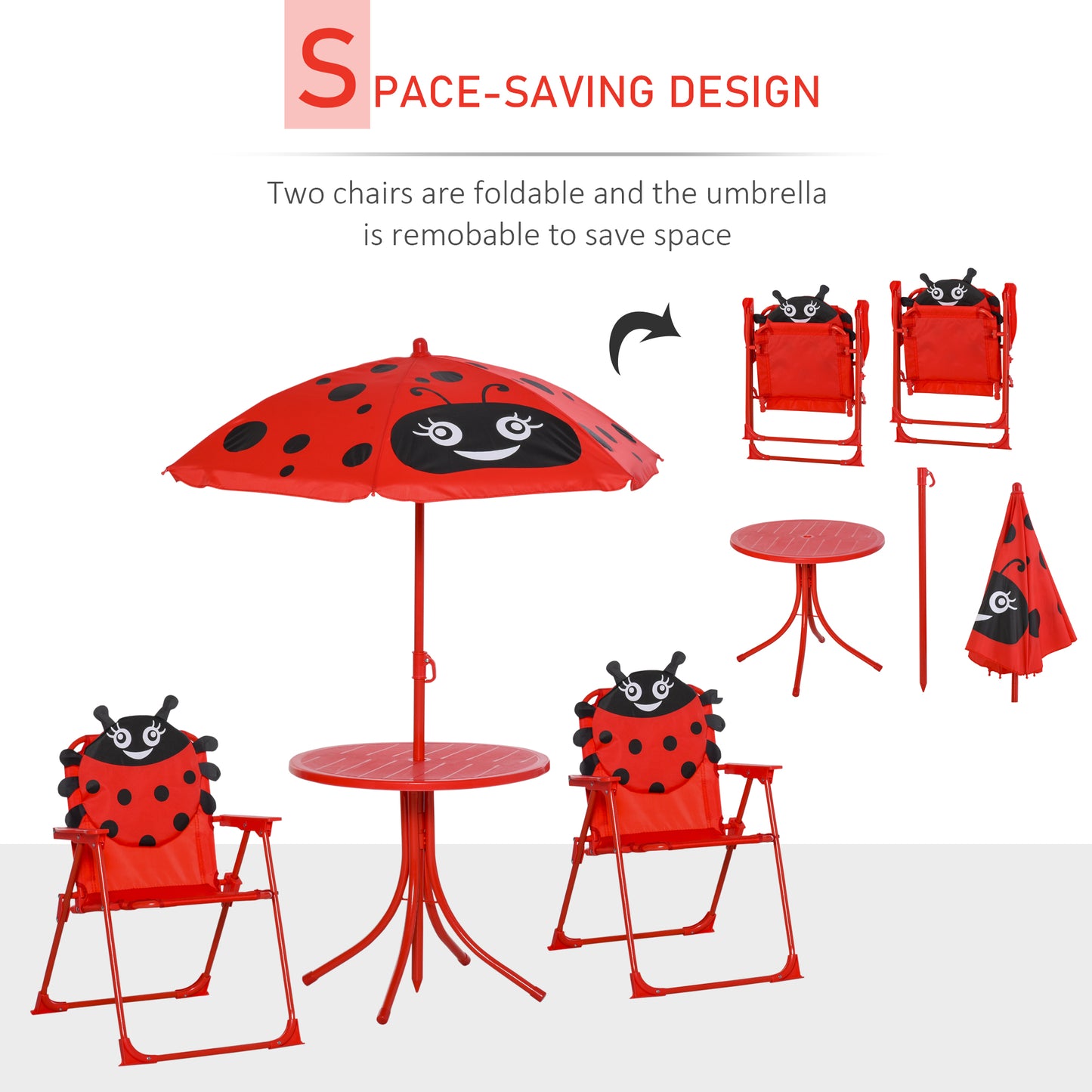 outsunny-kids-folding-picnic-table-and-chairs-set-ladybug-pattern-outdoor-w-parasol