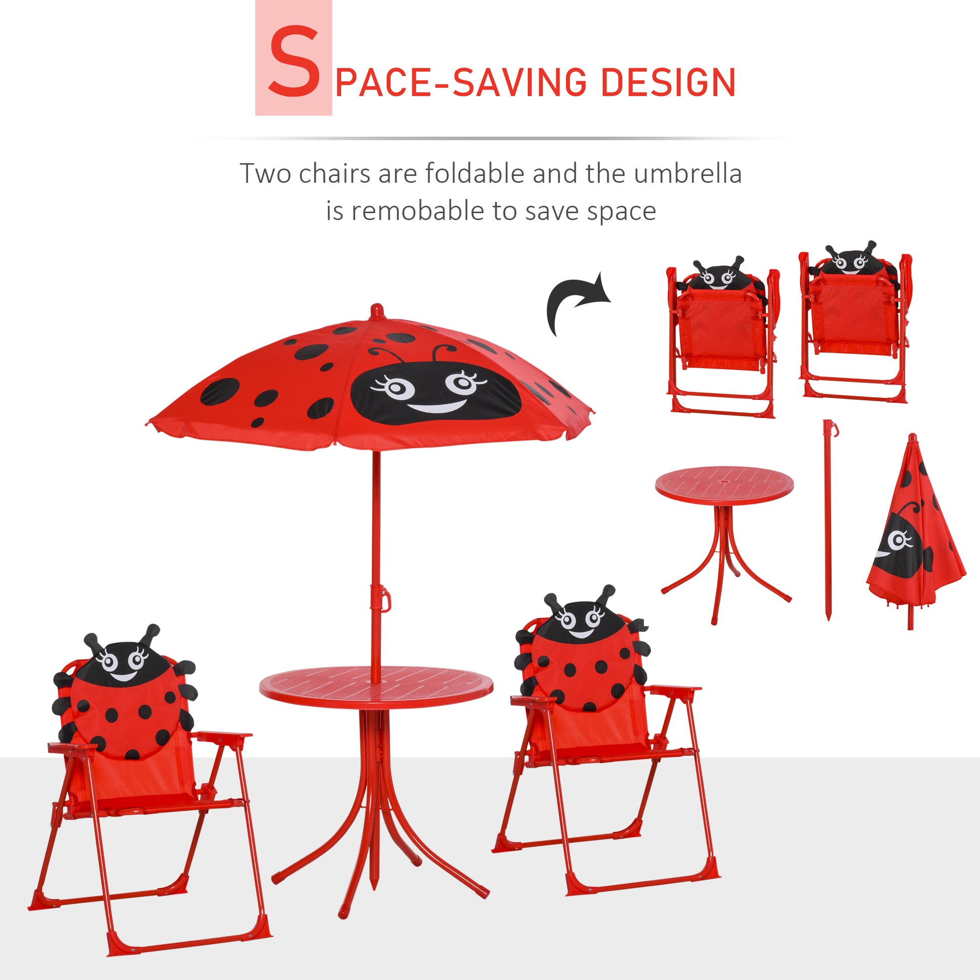 outsunny-kids-folding-picnic-table-and-chairs-set-ladybug-pattern-outdoor-w-parasol