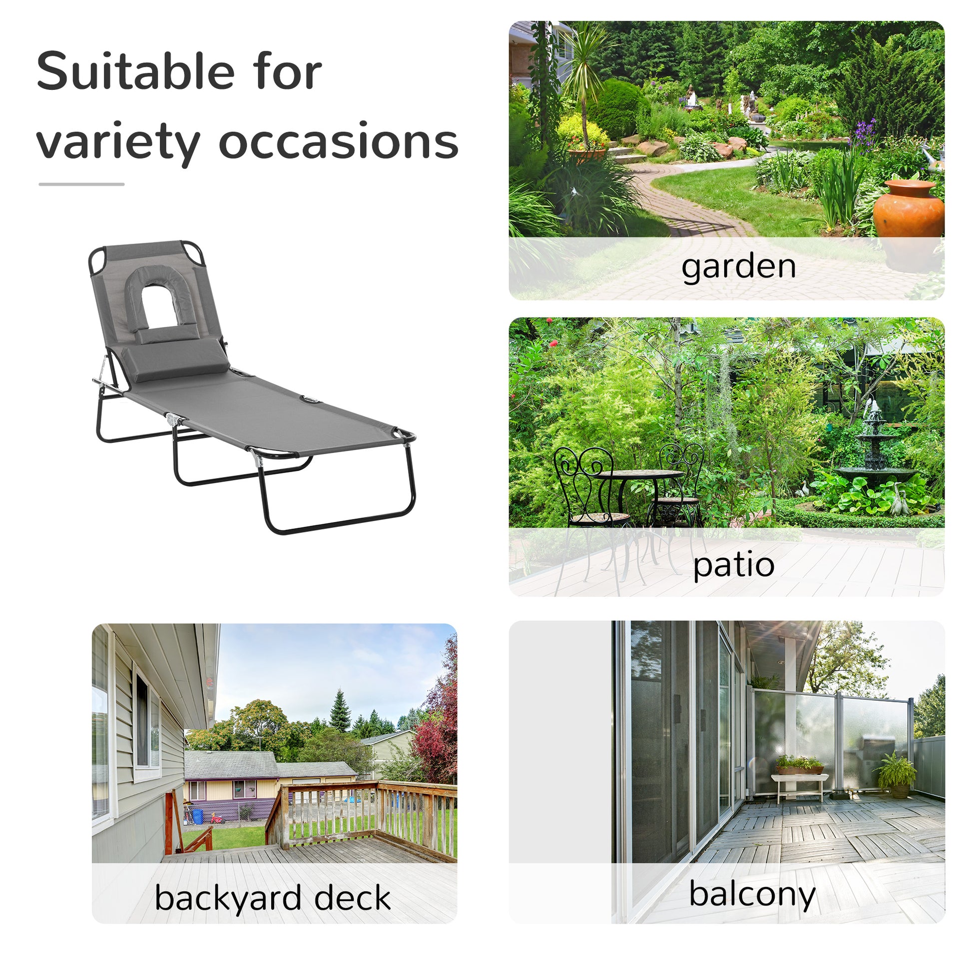 outsunny-sun-lounger-foldable-reclining-chair-with-pillow-and-reading-hole-garden-beach-outdoor-recliner-adjustable-grey