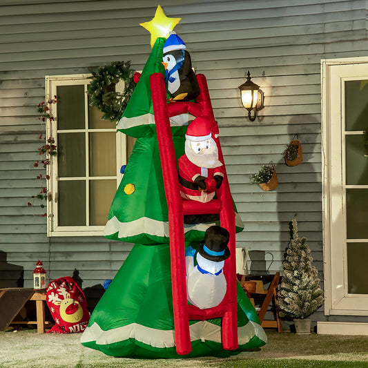 outsunny-8ft-inflatable-christmas-tree-with-santa-claus-penguin-and-snowman-on-ladder-blow-up-outdoor-led-yard-display-for-lawn-garden-party