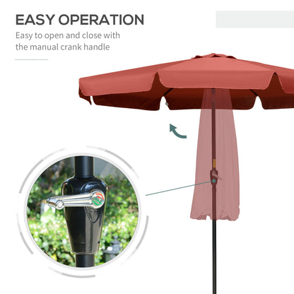 outsunny-2-66m-patio-umbrella-garden-parasol-outdoor-sun-shade-table-umbrella-with-ruffles-8-sturdy-ribs-wine-red