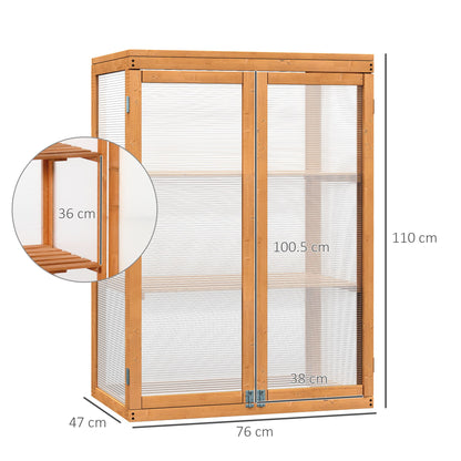 outsunny-3-tier-wood-greenhouse-garden-polycarbonate-cold-frame-grow-house-w-storage-shelf-for-plants-flowers-natural