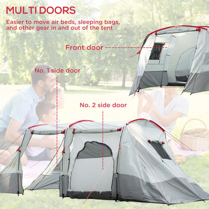 outsunny-6-8-person-tunnel-tent-camping-tent-with-bedroom-living-room-sewn-in-floor-3-doors-and-carry-bag-2000mm-water-column-for-fishing-grey