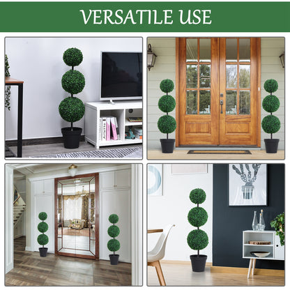outsunny-set-of-2-artificial-boxwood-ball-topiary-trees-potted-decorative-plant-outdoor-and-indoor-decor-112cm