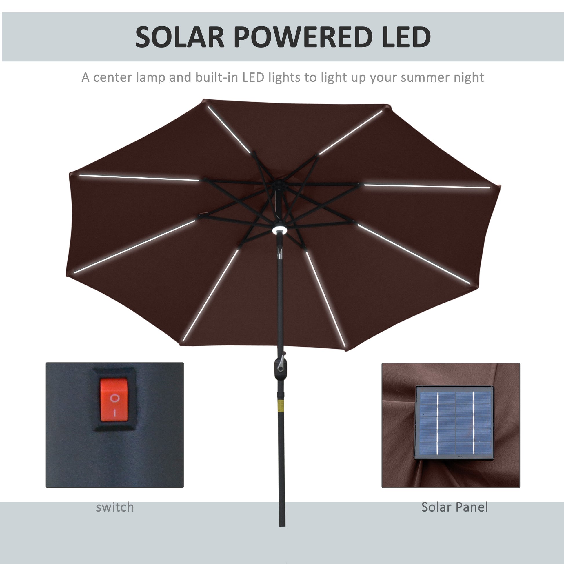 outsunny-2-7m-garden-parasol-sun-umbrella-patio-summer-shelter-w-led-solar-light-angled-canopy-vent-crank-tilt-coffee-brown