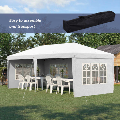 outsunny-3-x-6m-pop-up-gazebo-height-adjustable-marquee-party-tent-with-sidewalls-and-storage-bag-white