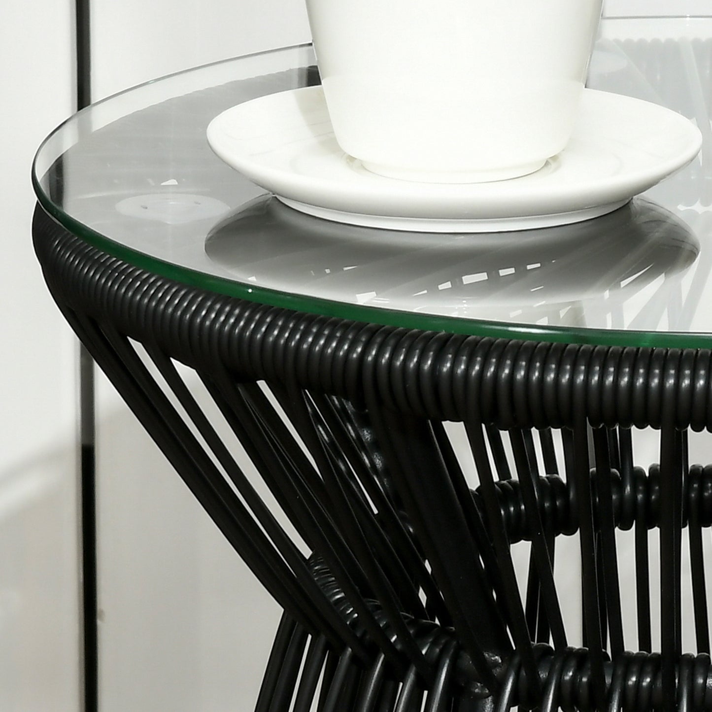 outsunny-round-end-table-rattan-side-table-hollow-drum-design-coffee-table-w-glass-tabletop-for-patio-garden-balcony-black