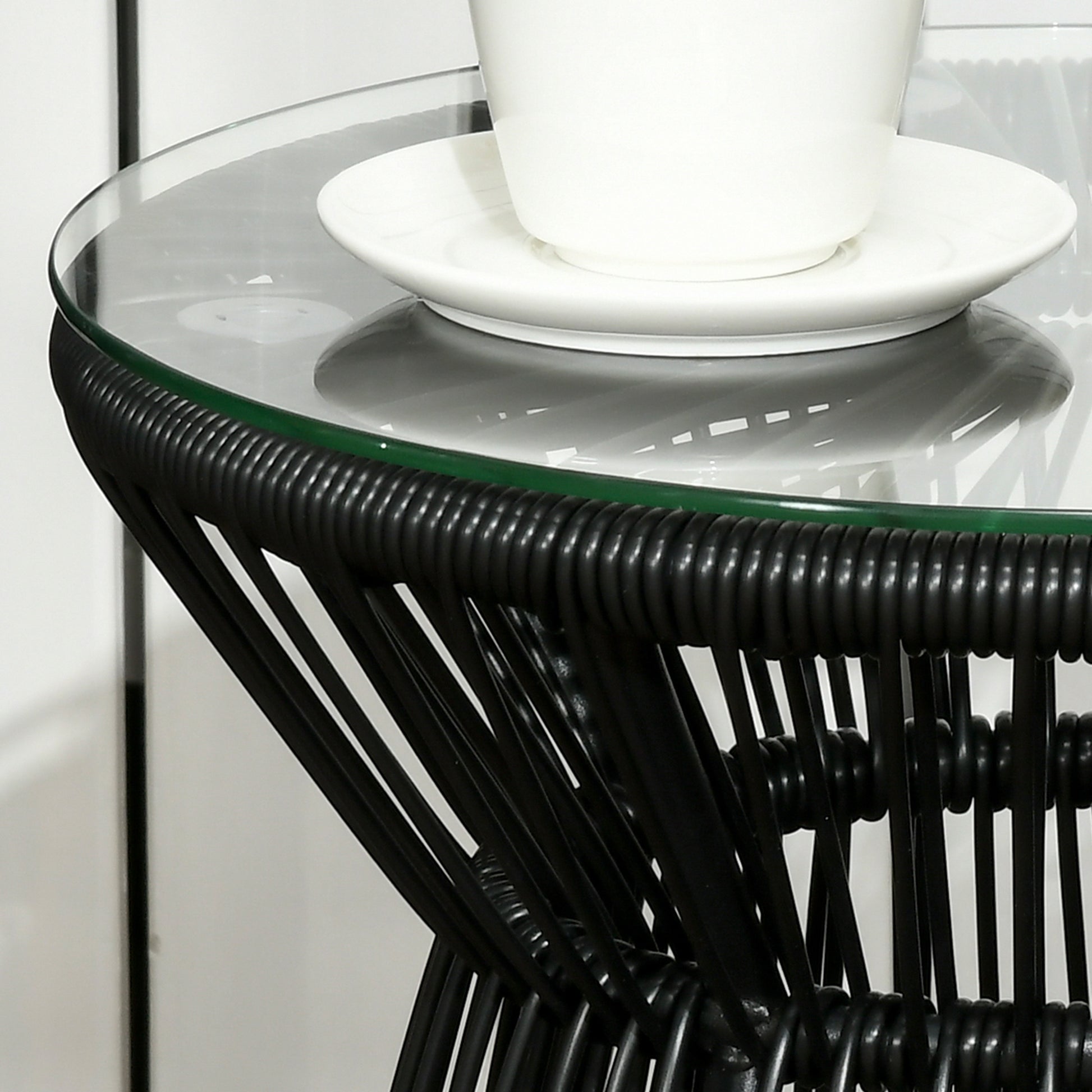 outsunny-round-end-table-rattan-side-table-hollow-drum-design-coffee-table-w-glass-tabletop-for-patio-garden-balcony-black