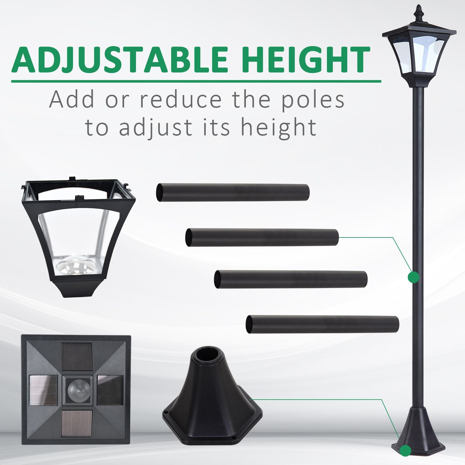 outsunny-set-of-2-outdoor-garden-solar-post-lamp-sensor-dimmable-led-lantern-bollard-ip44-energy-saving-1-2m-tall-black