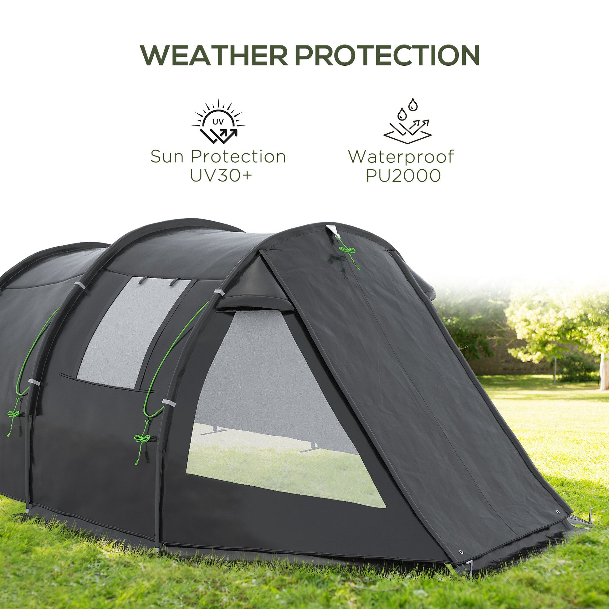 outsunny-3-4-man-tunnel-tent-two-room-camping-tent-with-windows-and-covers-portable-carry-bag-for-fishing-hiking-sports-festivals-black