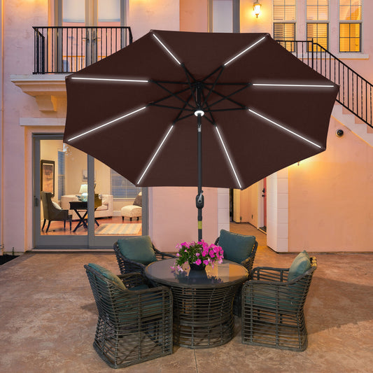 outsunny-2-7m-garden-parasol-sun-umbrella-patio-summer-shelter-w-led-solar-light-angled-canopy-vent-crank-tilt-coffee-brown