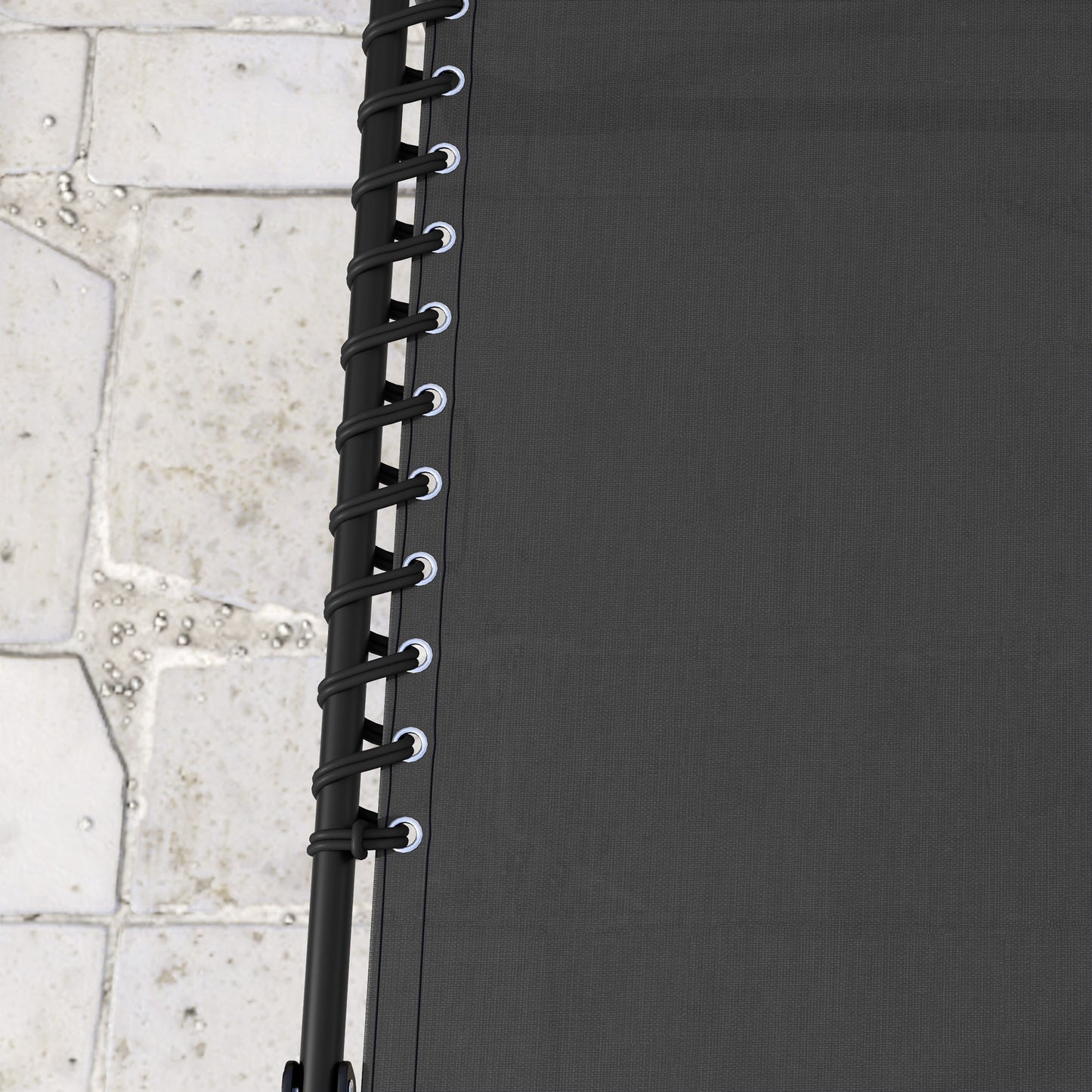 outsunny-2-pcs-folding-sun-lounger-beach-chaise-chair-garden-cot-camping-recliner-with-4-position-adjustable-black