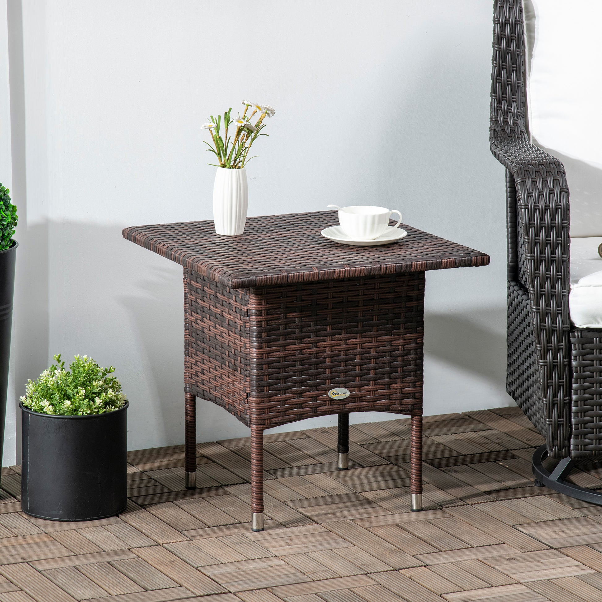 outsunny-outdoor-rattan-side-table-coffee-table-with-plastic-board-full-woven-table-top-for-patio-garden-balcony-mixed-brown