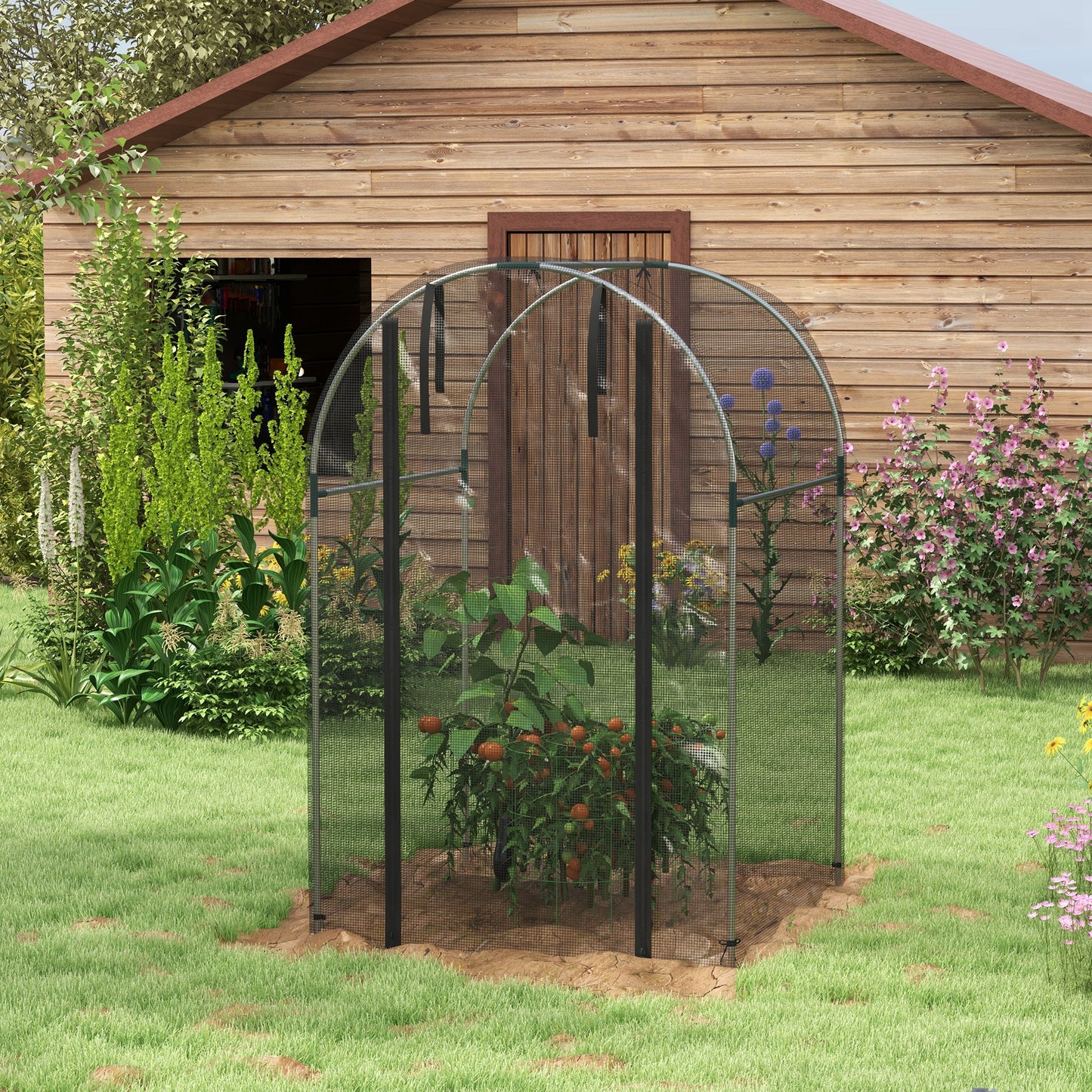 outsunny-galvanised-steel-fruit-cage-plant-protection-tent-with-zipped-door-1-2-x-1-2-x-1-9m-black