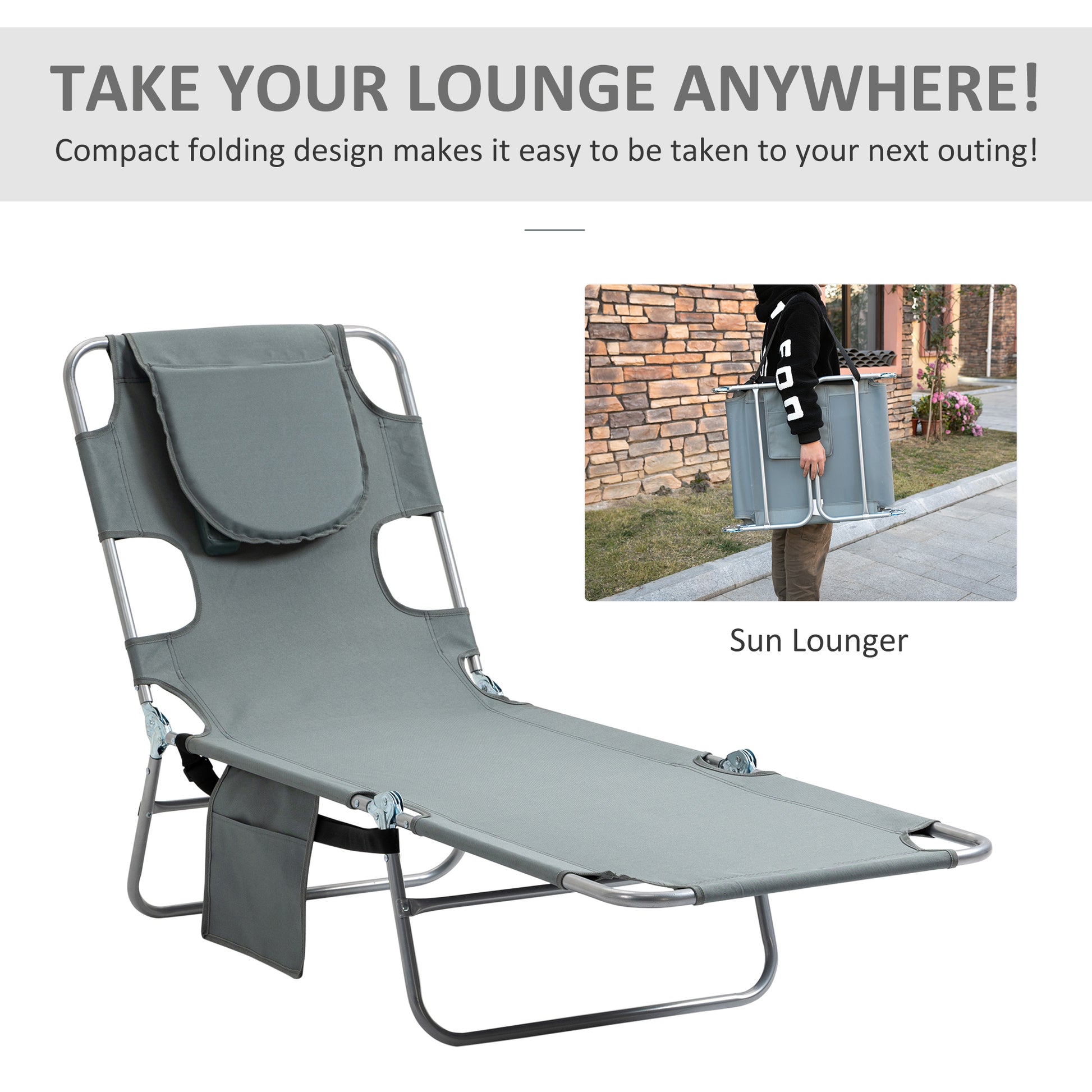 outsunny-beach-chaise-lounge-with-face-cavity-arm-slots-portable-sun-lounger-reclining-lounge-chair-5-position-adjustable-backrest-grey