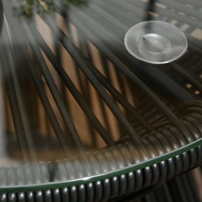 outsunny-round-end-table-rattan-side-table-hollow-drum-design-coffee-table-w-glass-tabletop-for-patio-garden-balcony-black