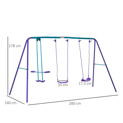 outsunny-height-adjustable-metal-swing-set-with-glider-two-swing-seats-and-adjustable-height-outdoor-heavy-duty-a-frame