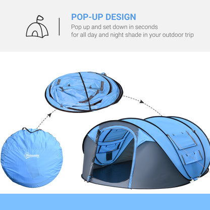 outsunny-4-5-person-pop-up-camping-tent-waterproof-family-tent-w-2-mesh-windows-pvc-windows-portable-carry-bag-for-outdoor-trip-sky-blue