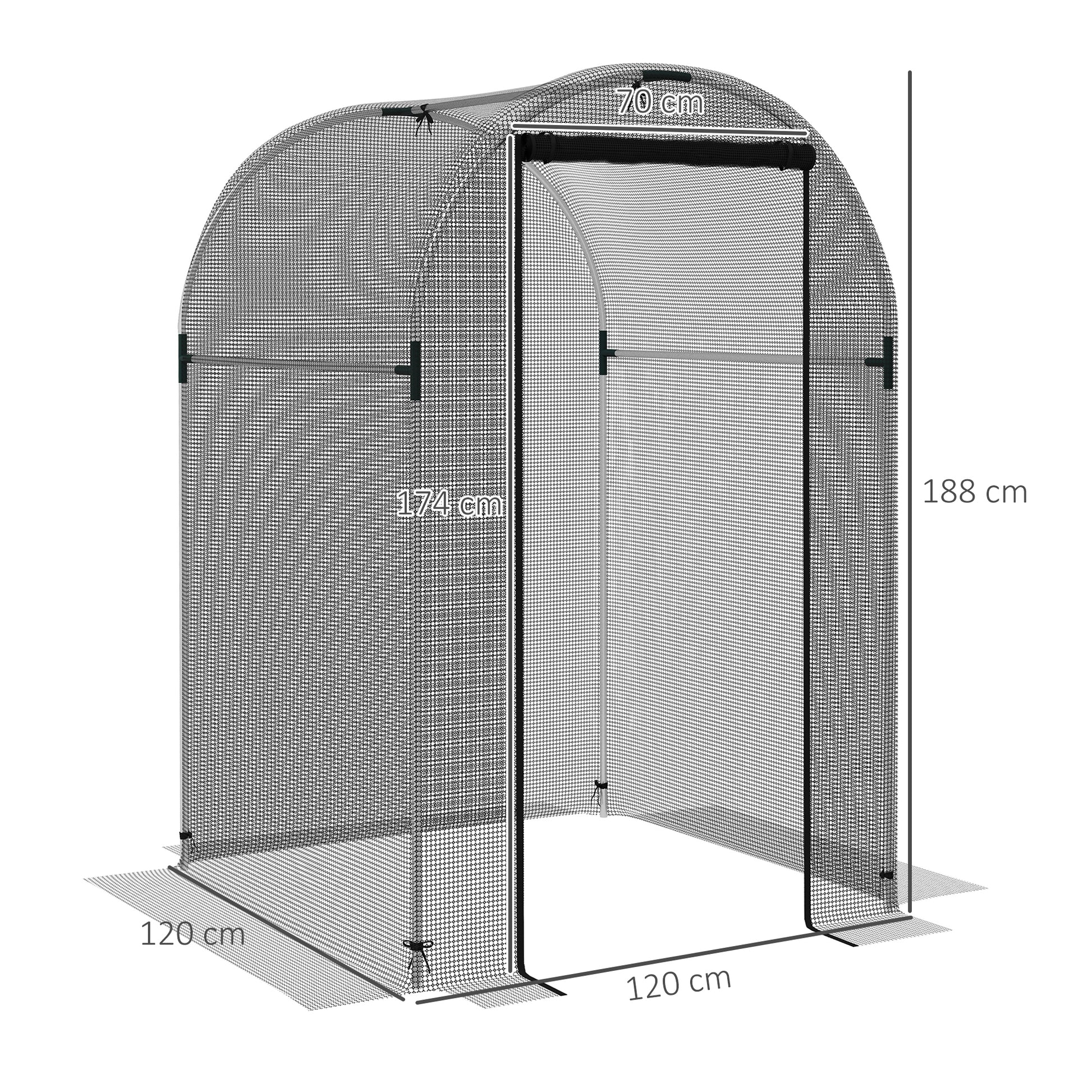 outsunny-galvanised-steel-fruit-cage-plant-protection-tent-with-zipped-door-1-2-x-1-2-x-1-9m-black