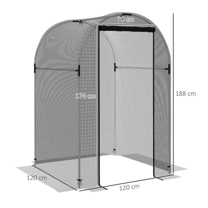 outsunny-galvanised-steel-fruit-cage-plant-protection-tent-with-zipped-door-1-2-x-1-2-x-1-9m-black