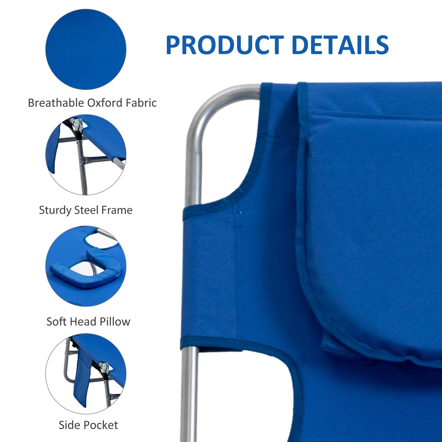 outsunny-2-pieces-foldable-sun-lounger-with-reading-hole-portable-sun-lounger-with-5-level-adjustable-backrest-reclining-lounge-chair-with-side-pocket-headrest-pillow-blue