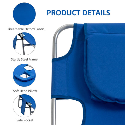 outsunny-2-pieces-foldable-sun-lounger-with-reading-hole-portable-sun-lounger-with-5-level-adjustable-backrest-reclining-lounge-chair-with-side-pocket-headrest-pillow-blue