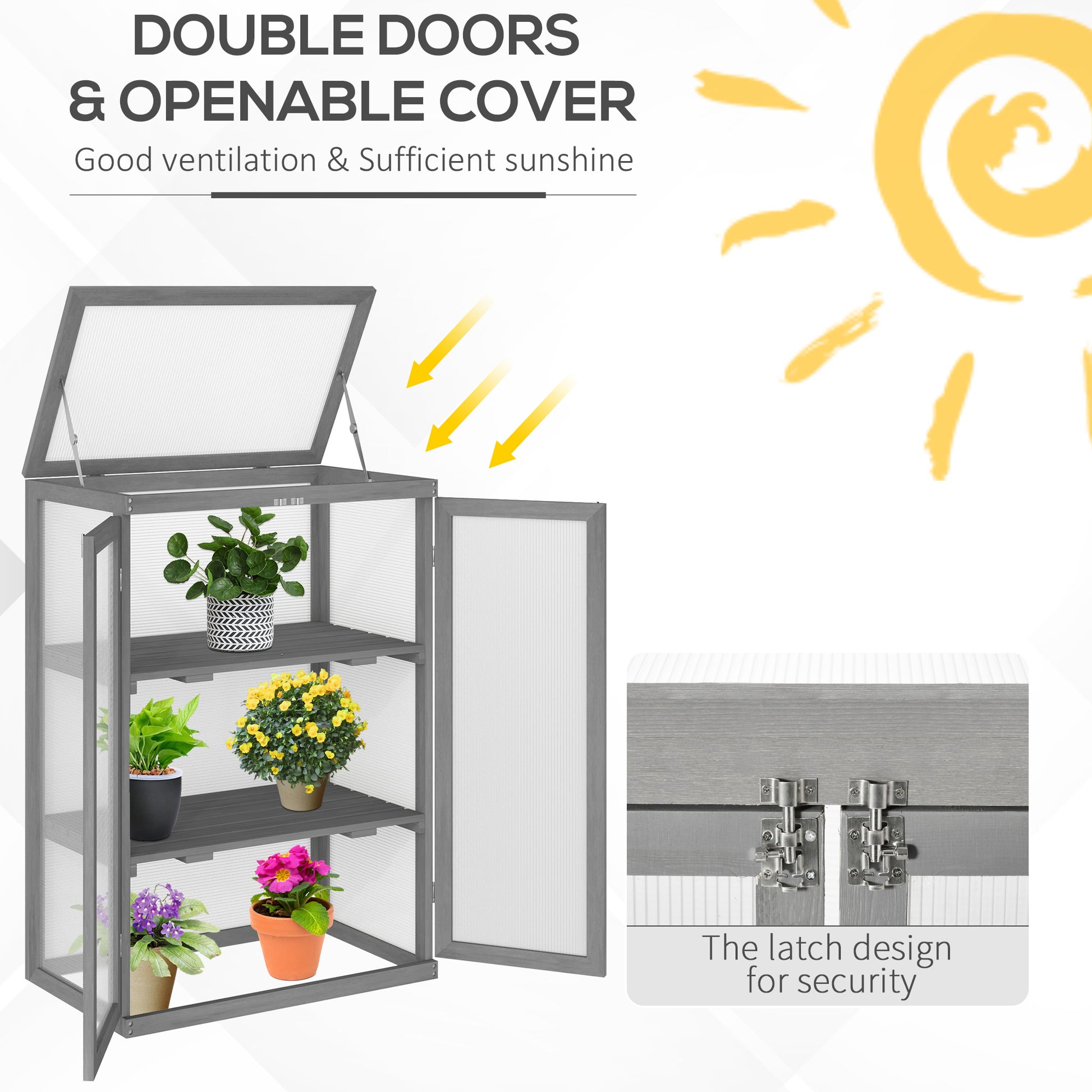 outsunny-3-tier-wooden-cold-frame-greenhouse-garden-polycarbonate-grow-house-w-adjustable-storage-shelf-76-x-47-x-110-cm-dark-grey