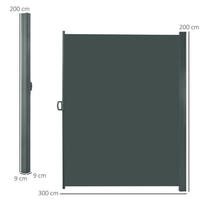 outsunny-3-x-2m-retractable-sun-side-awning-screen-fence-patio-garden-wall-balcony-screening-panel-outdoor-blind-privacy-divider-dark-grey