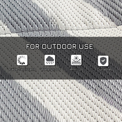 outsunny-plastic-straw-reversible-rv-outdoor-rug-with-carry-bag-182-x-274cm-grey-and-cream